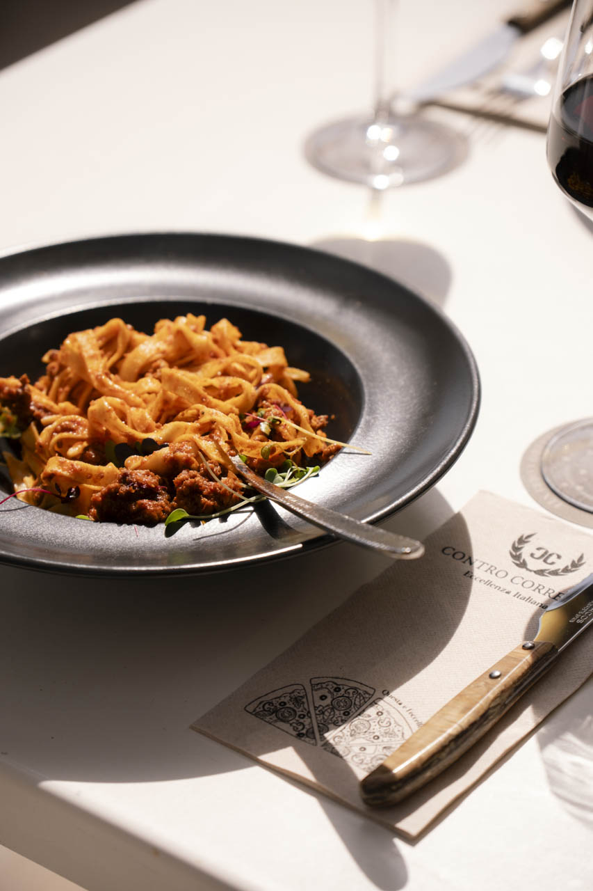 Pasta italiana en un restaurante de Paguera