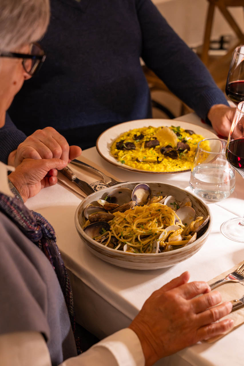 Pasta italiana en el restaurante de Palmanova, Mallorca