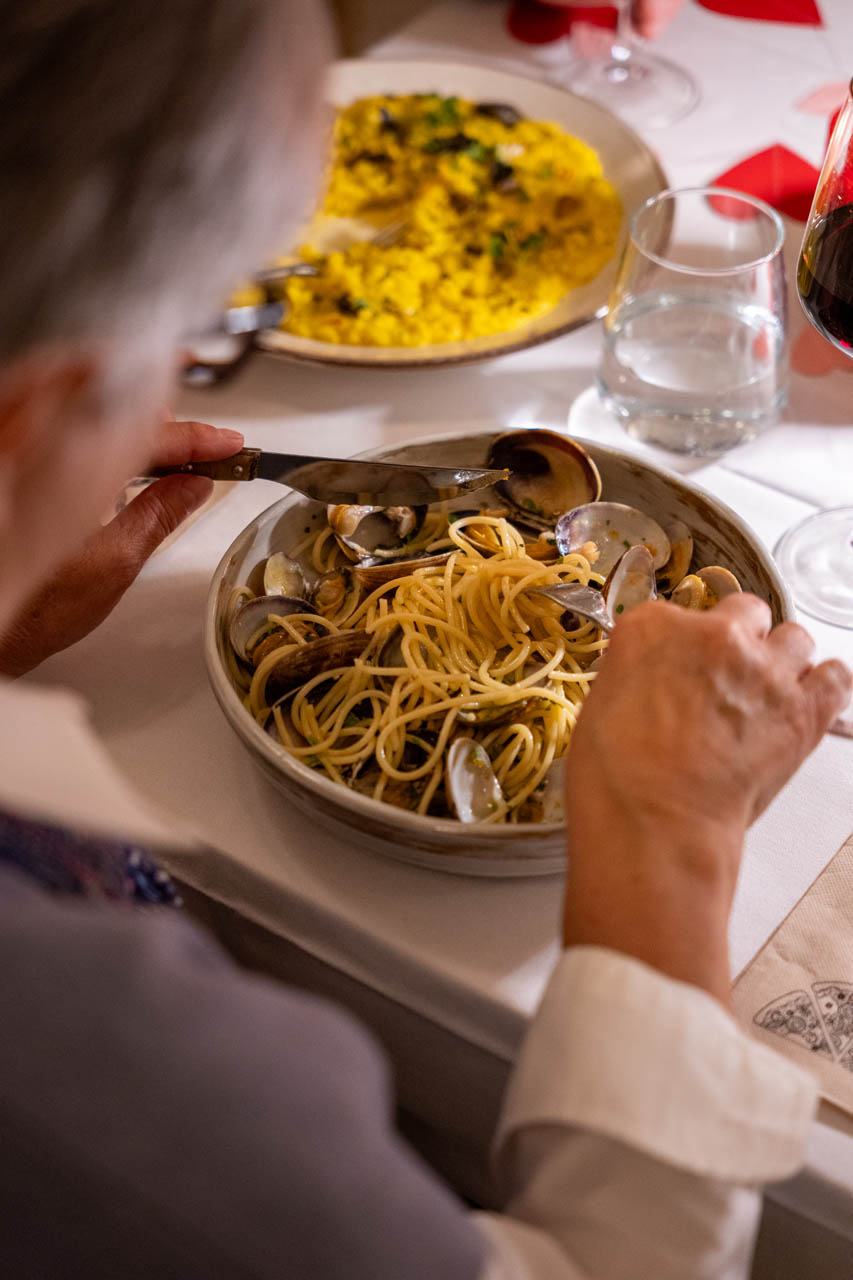 Pasta fresca en el restaurante italiano de Palmanova